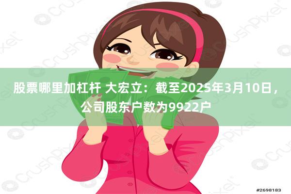 股票哪里加杠杆 大宏立：截至2025年3月10日，公司股东户数为9922户
