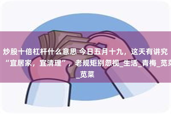 炒股十倍杠杆什么意思 今日五月十九，这天有讲究：“宜居家，宜清理”，老规矩别忽视_生活_青梅_苋菜
