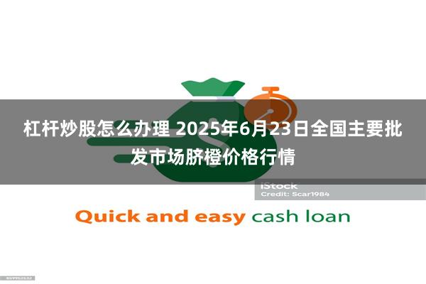 杠杆炒股怎么办理 2025年6月23日全国主要批发市场脐橙价格行情